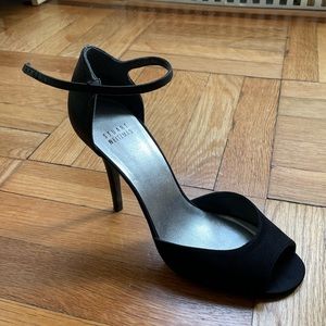 Black Satin detailed Stuart Weitzman heels size 9